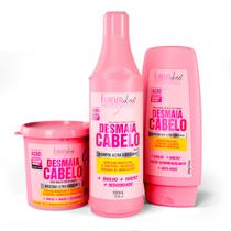 Kit Desmaia Cabelo com Shampoo 500ml, Máscara 350g E Condicionador Forever Liss - mkt Kit Desmaia Cabelo com Shampoo 500ml, Máscara 350g E Condicionador Forever Liss - mkt
