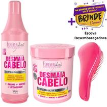 Kit Desmaia Cabelo Forever Liss Shampoo 500ml + Máscara 950g