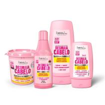 Kit Desmaia Cabelo Forever Liss Shampoo, Condicionador, Máscara e Leave-In 4 produtos