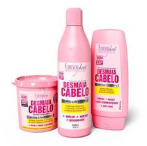 Kit Desmaia Cabelo Forever Liss Shampoo + Condicionador + Máscara