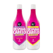 Kit Desmaia Cabelo Liso Extremo Shampoo e Condicionador Regarv 1L Cada - Corpo Dourado