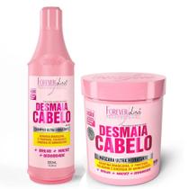 Kit Desmaia Cabelo Shampoo 500ml e Mascara 950g Forever Liss