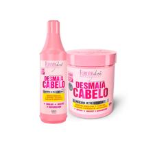 Kit Desmaia Cabelo Shampoo 500ml Máscara 950ml Forever Liss