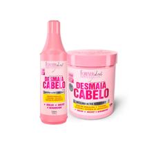 Kit Desmaia Cabelo Shampoo 500ml Máscara 950ml Forever Liss Kit Desmaia Cabelo Shampoo 500ml Máscara 950ml Forever Liss
