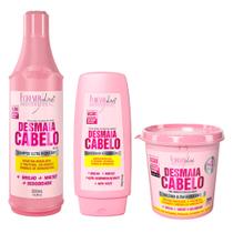 Kit Desmaia Cabelo Shampoo + Condicionador + Máscara 350g Forever Liss