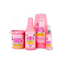 Kit Desmaia Cabelo Shampoo Condicionador Sérum, Máscara 350g Kit Desmaia Cabelo Shampoo Condicionador Sérum, Máscara 350g