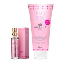 Kit Desodorante 521 + Hidratante Corporal Amakha Vip Rosé 15ml + 80ml