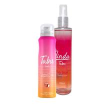 Kit Desodorante Aerosol Antitranspirante 150Ml e Body Splash Deo 250ML Tabu Linda