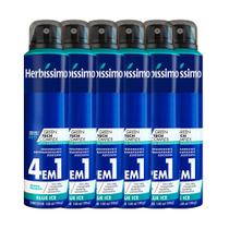 Kit Desodorante Aerosol Antitranspirante Herbissimo Blue Ice 150Ml com 6 Unidades - Herbíssimo