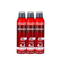 Kit Desodorante Aerosol Antitranspirante Herbíssimo Volcano 250Ml - 3 unidades