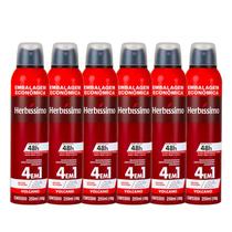 Kit Desodorante Aerosol Antitranspirante Herbíssimo Volcano 250Ml - 6 unidades