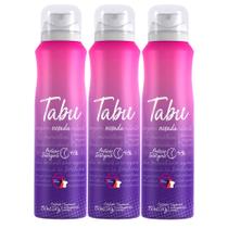 Kit Desodorante Aerosol Antitranspirante Tabu Ousada 150Ml com 3 Unidades