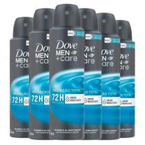 Kit Desodorante Aerosol Dove Men Care Cuidado Total 89g 6 Unidades