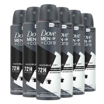 Kit Desodorante Aerosol Dove Men Invisible Dry 89g - 6 Unidades