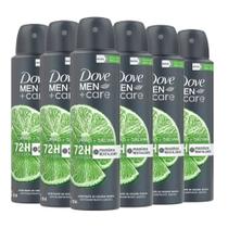 Kit Desodorante Aerosol Dove Men Limão 150ml - 6 unidades