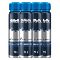 Kit Desodorante Aerosol Gillette Antibacterial 150ml - 4 unidades
