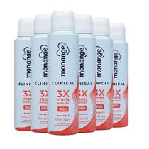 Kit Desodorante Aerosol Monange Clinical Conforto 150ml 6 Unidades