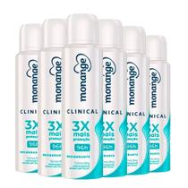 Kit Desodorante Aerosol Monange Clinical Revigorante 150ml 6 Unidades Kit Desodorante Aerosol Monange Clinical Revigorante 150ml 6 Unidades