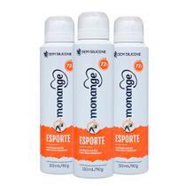Kit Desodorante Aerosol Monange Esporte 90G - 3 unidades