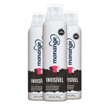 Kit Desodorante Aerosol Monange Invisível 90g - 3 unidades