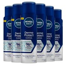 Kit Desodorante Aerosol Nivea Clinical Derma Protect Masculino 150ml - 6 unidades - Nívea