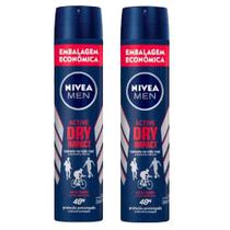 Kit Desodorante Aerosol Nivea Dry Impact For Men 200ml - 2 unidades