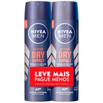 Kit Desodorante Aerosol Nivea Dry Impact Masculino150ml - 2 Unidades - Nívea