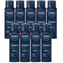 Kit Desodorante Aerosol Nivea Men Deep Original 150ml - 9 Unidades