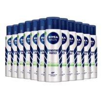 Kit Desodorante Aerosol Nivea Sensitive Protect For Men 150ml - 12 unidades