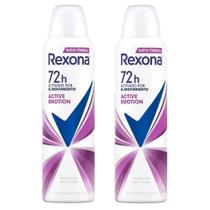 Kit Desodorante Aerosol Rexona Active Emotion 150ml - 2 unidades Kit Desodorante Aerosol Rexona Active Emotion 150ml - 2 unidades