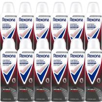 Kit Desodorante Aerosol Rexona Antibacterial + Invisible 150ml/90g - 12 Unidades Kit Desodorante Aerosol Rexona Antibacterial + Invisible 150ml/90g - 12 Unidades