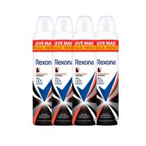 Kit Desodorante Aerosol Rexona Antibacterial + Invisible 250ml - 4 Unidades