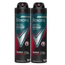 Kit Desodorante Aerosol Rexona Antibacterial + Invisible Masculino 150ml - 2 unidades Kit Desodorante Aerosol Rexona Antibacterial + Invisible Masculino 150ml - 2 unidades