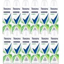 Kit Desodorante Aerosol Rexona Bamboo 150ml - 12 Unidades