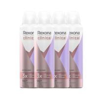 Kit Desodorante Aerosol Rexona Clinical Extra Dry 91g - 4 Unidades