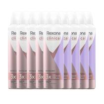 Kit Desodorante Aerosol Rexona Clinical Extra Dry 91g - 9 Unidades