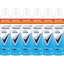 Kit Desodorante Aerosol Rexona Cotton Dry Azul 250ml - 6 Unidades