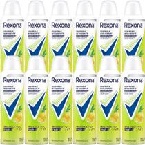 Kit Desodorante Aerosol Rexona Erva Doce Feminino 150ml - 12 Unidades