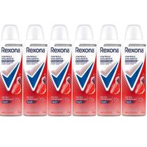 Kit Desodorante Aerosol Rexona Frutas Vermelhas 150ml - 6 Unidades Kit Desodorante Aerosol Rexona Frutas Vermelhas 150ml - 6 Unidades