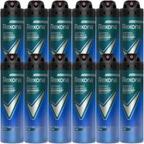 Kit Desodorante Aerosol Rexona Masculino Active Dry/Azul 150ml - 12 Unidades