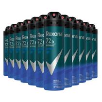 Kit Desodorante Aerosol Rexona Masculino Active Dry/Azul 150ml - 12 Unidades