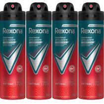 Kit Desodorante Aerosol Rexona Men Antibacterial 150ml - 4 Unidades
