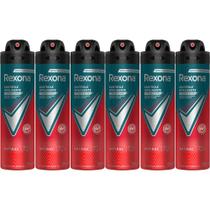 kit Desodorante Aerosol Rexona Men Antibacterial 150ml - 6 Unidades