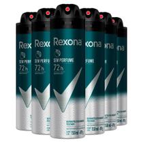 Kit Desodorante Aerosol Rexona Men Sem Perfume 150ml - 6 Unidades