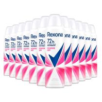 Kit Desodorante Aerosol Rexona Powder Dry Rosa 150ml - 12 Unidades