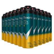 Kit Desodorante Aerosol Rexona V8/Amarelo 150ml - 12 Unidades