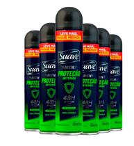 Kit Desodorante Aerosol Suave Men Antibacterial Proteção Intensa 200ml C/6 Unidades