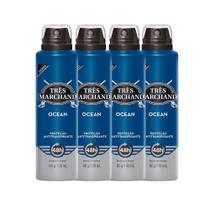 Kit Desodorante Aerosol Tres Marchand Ocean 150g - 4 Unidades
