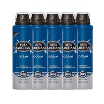 Kit Desodorante Aerosol Tres Marchand Ocean 150g - 5 Unidades