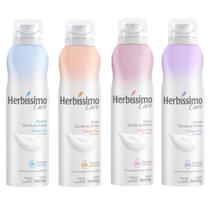 Kit Desodorante Aerossol Antitranspirante Herbíssimo Care Fragrâncias- c/4 unidades